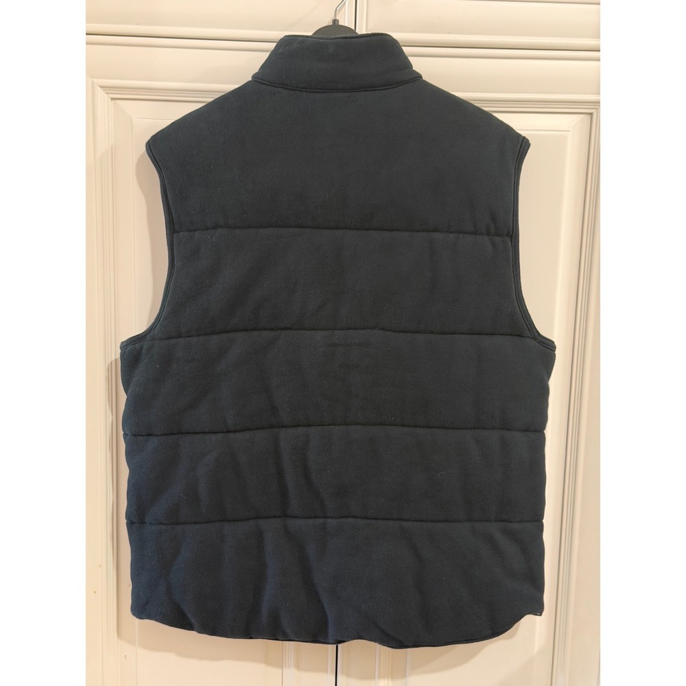 Polo Ralph Lauren Puffer Vest Mens L Black  Plaid Lined Fleece - Picture 2 of 12